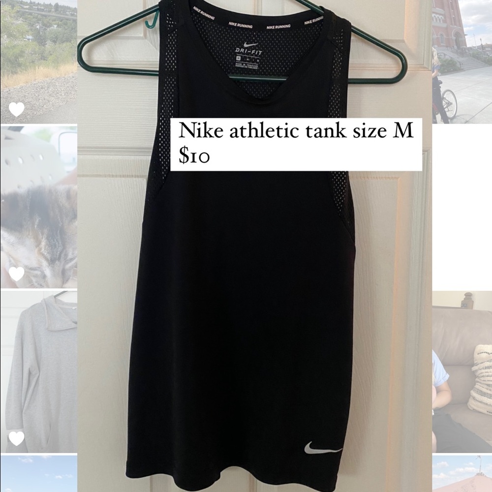 Nike athletic tank. Size medium, worn about 3 times. Mesh detail